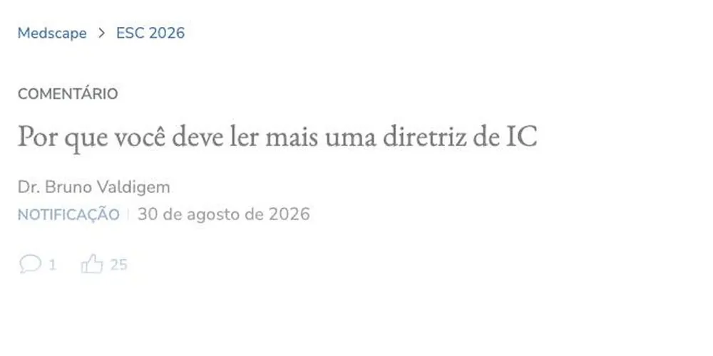 Medscape sobre as diretrizes de insuficiência cardíaca 2026