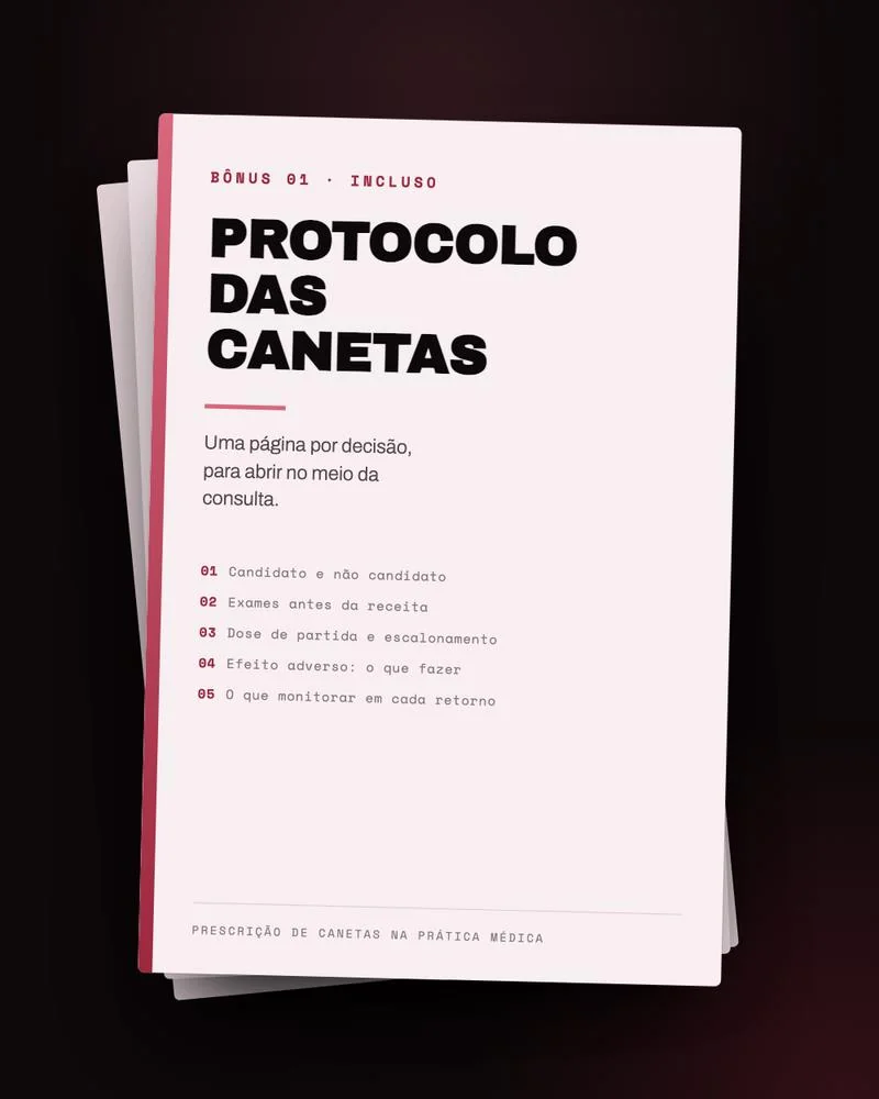 Capa do Protocolo das Canetas, o guia de consulta rápida